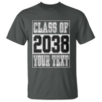Personalized Class of 2038 T Shirt Custom Name Grow With Me To Graduation - Wonder Print Shop