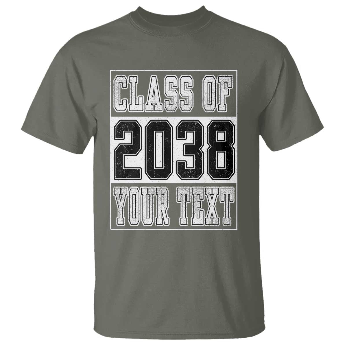 Personalized Class of 2038 T Shirt Custom Name Grow With Me To Graduation - Wonder Print Shop