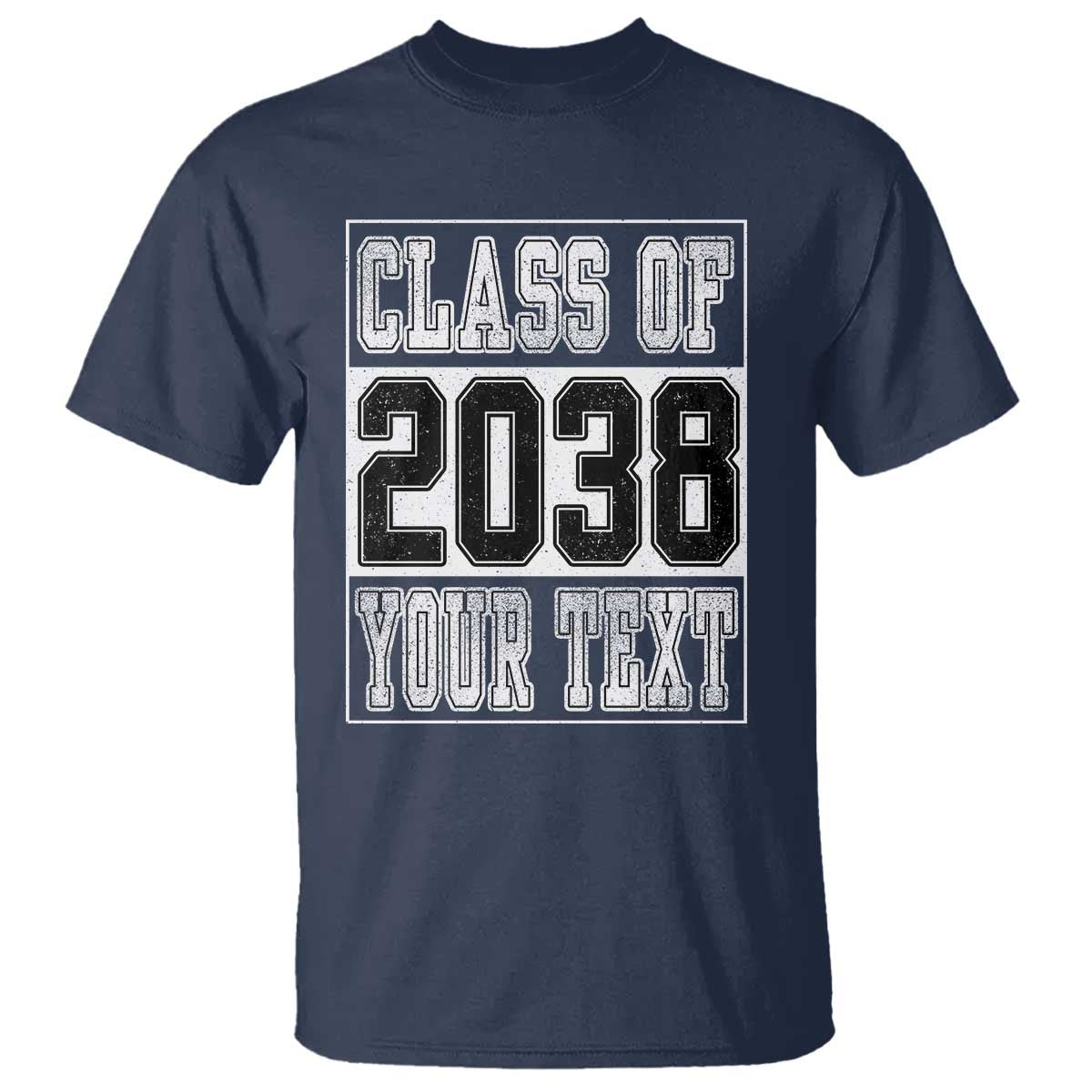 Personalized Class of 2038 T Shirt Custom Name Grow With Me To Graduation - Wonder Print Shop