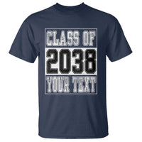 Personalized Class of 2038 T Shirt Custom Name Grow With Me To Graduation - Wonder Print Shop