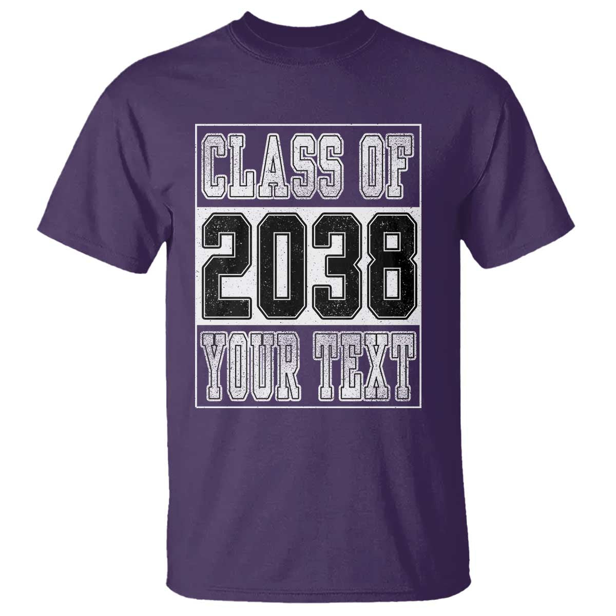 Personalized Class of 2038 T Shirt Custom Name Grow With Me To Graduation - Wonder Print Shop