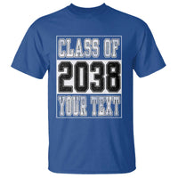 Personalized Class of 2038 T Shirt Custom Name Grow With Me To Graduation - Wonder Print Shop