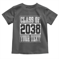 Personalized Class of 2038 Toddler T Shirt Custom Name Grow With Me To Graduation - Wonder Print Shop