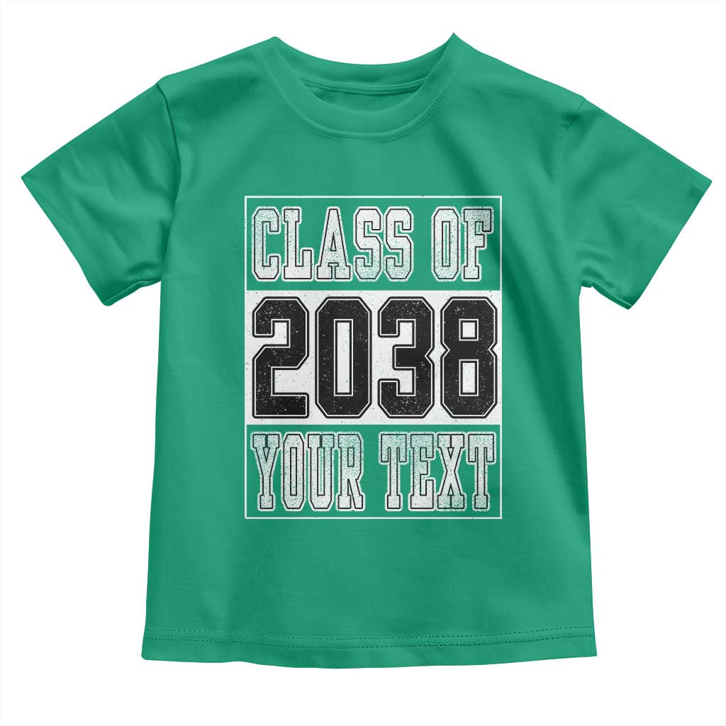 Personalized Class of 2038 Toddler T Shirt Custom Name Grow With Me To Graduation - Wonder Print Shop