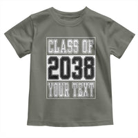 Personalized Class of 2038 Toddler T Shirt Custom Name Grow With Me To Graduation - Wonder Print Shop
