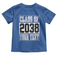 Personalized Class of 2038 Toddler T Shirt Custom Name Grow With Me To Graduation - Wonder Print Shop