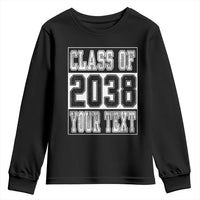 Personalized Class of 2038 Youth Sweatshirt Custom Name Grow With Me To Graduation - Wonder Print Shop