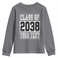 Personalized Class of 2038 Youth Sweatshirt Custom Name Grow With Me To Graduation - Wonder Print Shop