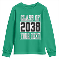 Personalized Class of 2038 Youth Sweatshirt Custom Name Grow With Me To Graduation - Wonder Print Shop
