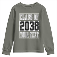 Personalized Class of 2038 Youth Sweatshirt Custom Name Grow With Me To Graduation - Wonder Print Shop