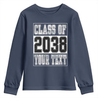 Personalized Class of 2038 Youth Sweatshirt Custom Name Grow With Me To Graduation - Wonder Print Shop