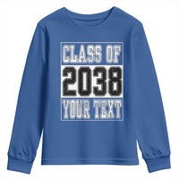 Personalized Class of 2038 Youth Sweatshirt Custom Name Grow With Me To Graduation - Wonder Print Shop
