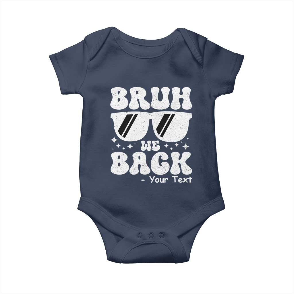 Personalized Back To School Baby Onesie Custom Name Happy First Day Of School TS10