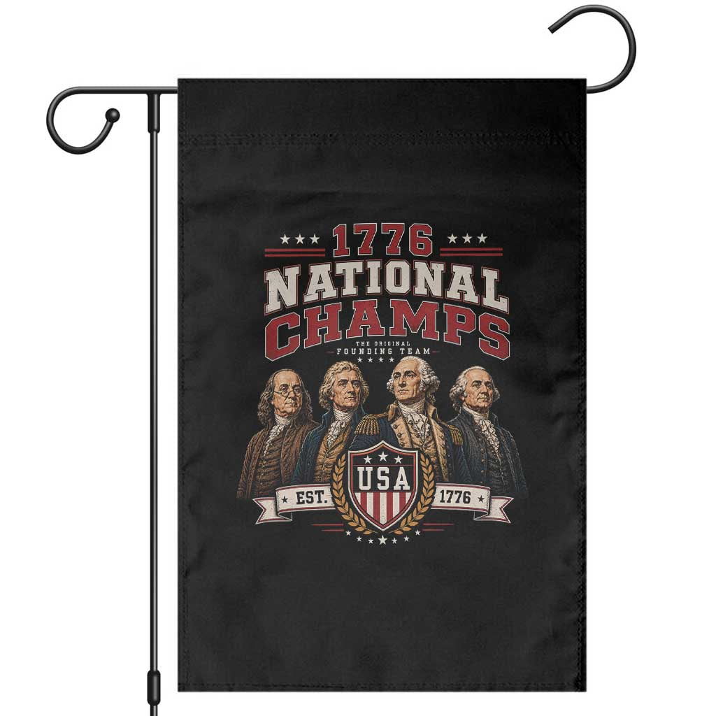 Funny Founding Fathers USA 250th Anniversary Garden Flag 1776 Championship Parody American Flag Vintage Patriotic Humor