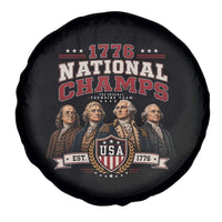 Funny Founding Fathers USA 250th Anniversary Spare Tire Cover 1776 Championship Parody American Flag Vintage Patriotic Humor