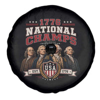 Funny Founding Fathers USA 250th Anniversary Spare Tire Cover 1776 Championship Parody American Flag Vintage Patriotic Humor