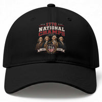 Funny Founding Fathers USA 250th Anniversary Baseball Cap 1776 Championship Parody American Flag Vintage Patriotic Humor