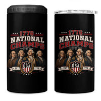 Funny Founding Fathers USA 250th Anniversary 4 in 1 Can Cooler Tumbler 1776 Championship Parody American Flag Vintage Patriotic Humor
