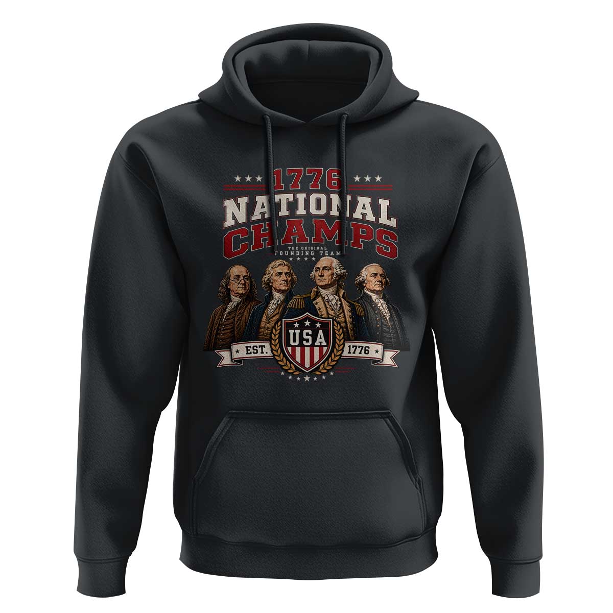 Funny Founding Fathers USA 250th Anniversary Hoodie 1776 Championship Parody American Flag Vintage Patriotic Humor