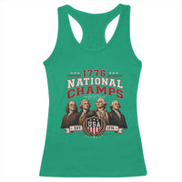 Funny Founding Fathers USA 250th Anniversary Racerback Tank Top 1776 Championship Parody American Flag Vintage Patriotic Humor