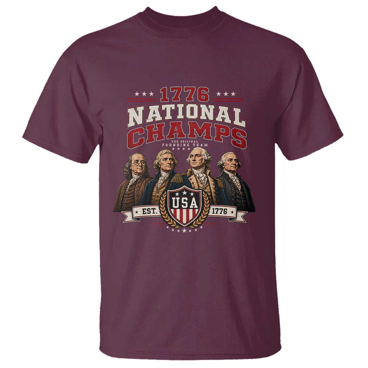 Funny Founding Fathers USA 250th Anniversary T Shirt 1776 Championship Parody American Flag Vintage Patriotic Humor