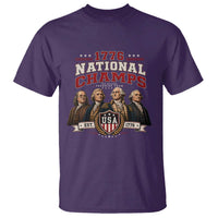 Funny Founding Fathers USA 250th Anniversary T Shirt 1776 Championship Parody American Flag Vintage Patriotic Humor