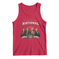 Funny Founding Fathers USA 250th Anniversary Tank Top 1776 Championship Parody American Flag Vintage Patriotic Humor