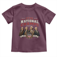 Funny Founding Fathers USA 250th Anniversary Toddler T Shirt 1776 Championship Parody American Flag Vintage Patriotic Humor