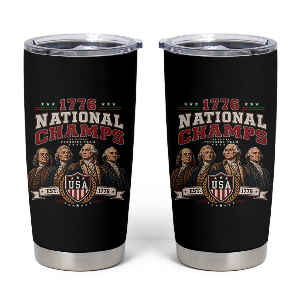 Funny Founding Fathers USA 250th Anniversary Tumbler Cup 1776 Championship Parody American Flag Vintage Patriotic Humor