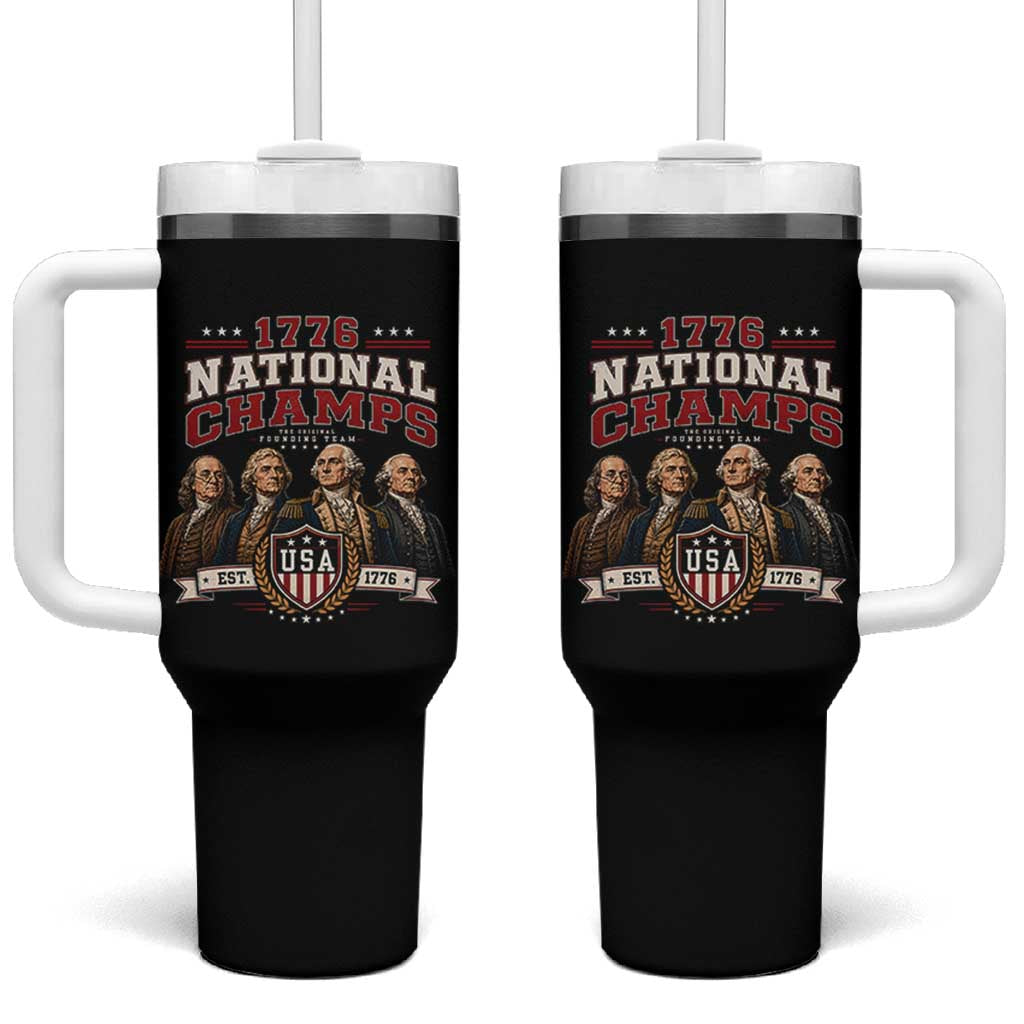 Funny Founding Fathers USA 250th Anniversary Tumbler With Handle 1776 Championship Parody American Flag Vintage Patriotic Humor