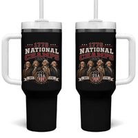 Funny Founding Fathers USA 250th Anniversary Tumbler With Handle 1776 Championship Parody American Flag Vintage Patriotic Humor