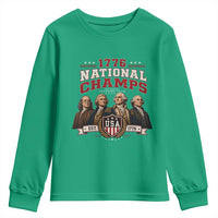 Funny Founding Fathers USA 250th Anniversary Youth Sweatshirt 1776 Championship Parody American Flag Vintage Patriotic Humor