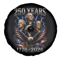 Founding Fathers USA 250th Anniversary Spare Tire Cover Vintage 250 Years 1776 2026 Patriotic Eagle American Flag