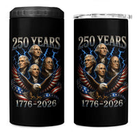 Founding Fathers USA 250th Anniversary 4 in 1 Can Cooler Tumbler Vintage 250 Years 1776 2026 Patriotic Eagle American Flag