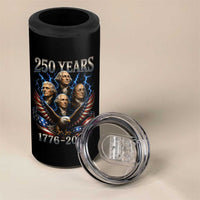 Founding Fathers USA 250th Anniversary 4 in 1 Can Cooler Tumbler Vintage 250 Years 1776 2026 Patriotic Eagle American Flag
