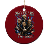 Founding Fathers USA 250th Anniversary Ceramic Ornament Vintage 250 Years 1776 2026 Patriotic Eagle American Flag