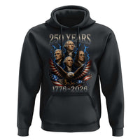 Founding Fathers USA 250th Anniversary Hoodie Vintage 250 Years 1776 2026 Patriotic Eagle American Flag