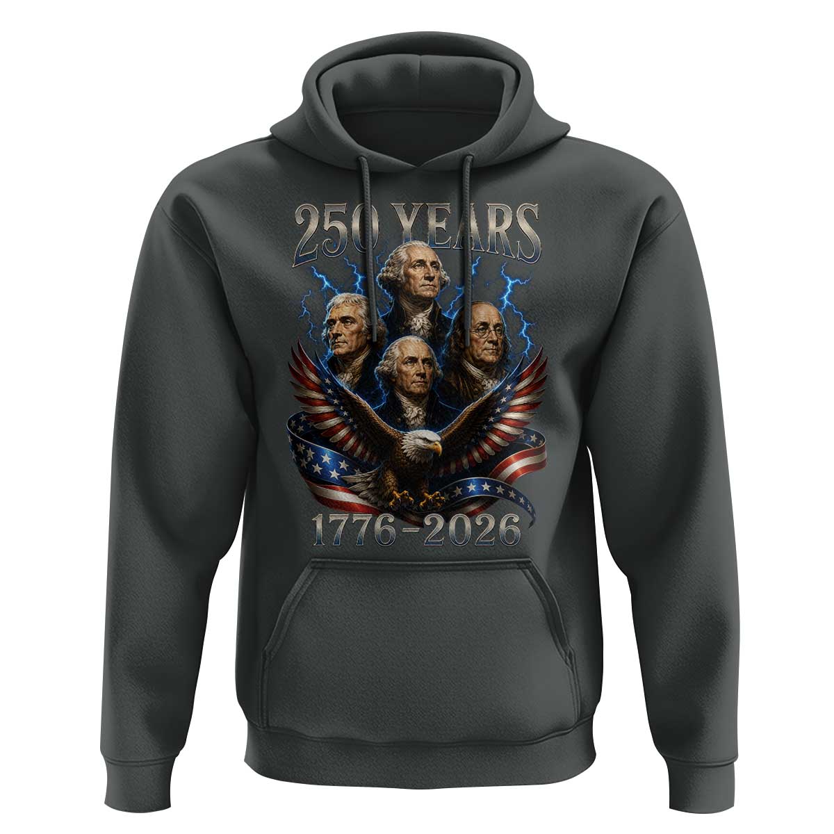 Founding Fathers USA 250th Anniversary Hoodie Vintage 250 Years 1776 2026 Patriotic Eagle American Flag