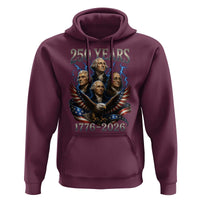 Founding Fathers USA 250th Anniversary Hoodie Vintage 250 Years 1776 2026 Patriotic Eagle American Flag