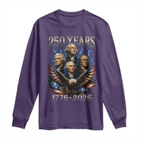 Founding Fathers USA 250th Anniversary Long Sleeve Shirt Vintage 250 Years 1776 2026 Patriotic Eagle American Flag