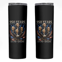 Founding Fathers USA 250th Anniversary Skinny Tumbler Vintage 250 Years 1776 2026 Patriotic Eagle American Flag