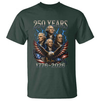 Founding Fathers USA 250th Anniversary T Shirt Vintage 250 Years 1776 2026 Patriotic Eagle American Flag