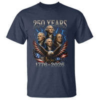 Founding Fathers USA 250th Anniversary T Shirt Vintage 250 Years 1776 2026 Patriotic Eagle American Flag