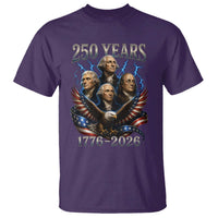Founding Fathers USA 250th Anniversary T Shirt Vintage 250 Years 1776 2026 Patriotic Eagle American Flag