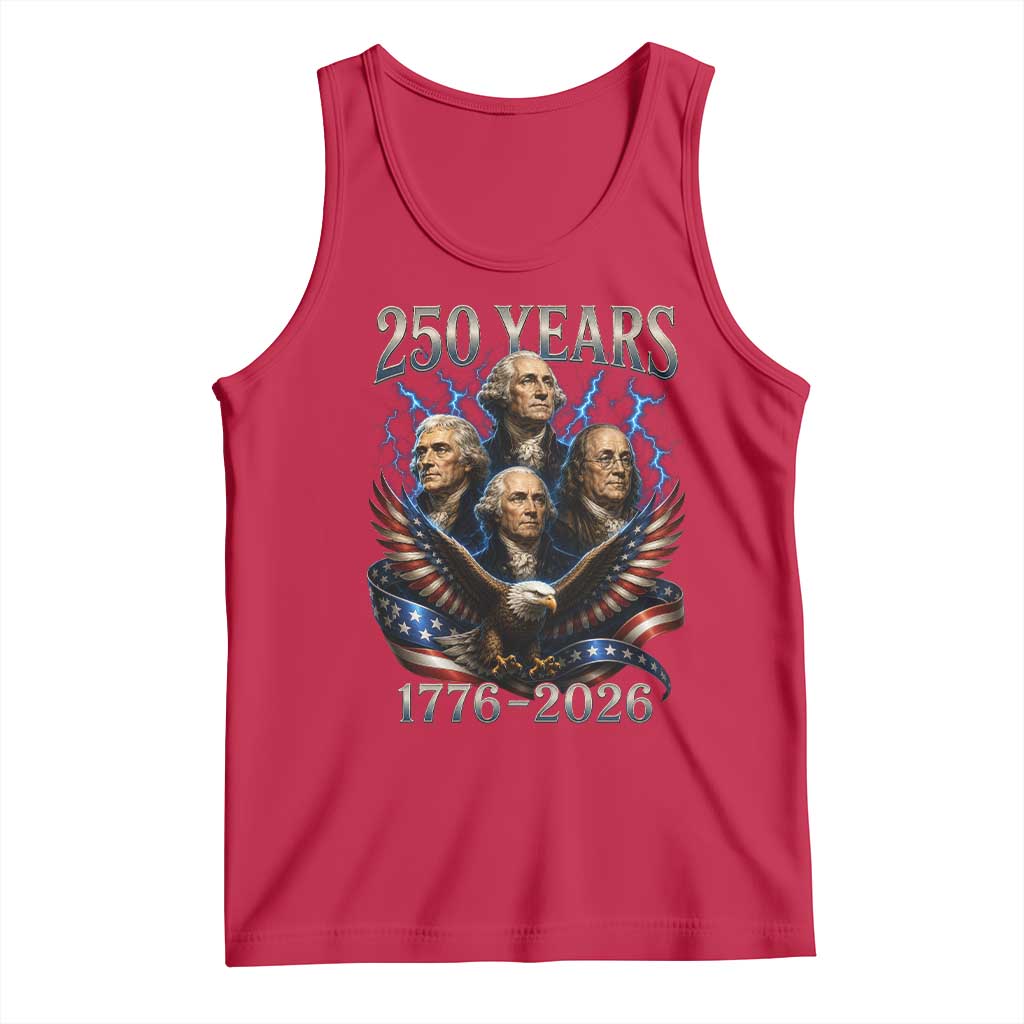 Founding Fathers USA 250th Anniversary Tank Top Vintage 250 Years 1776 2026 Patriotic Eagle American Flag