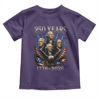 Founding Fathers USA 250th Anniversary Toddler T Shirt Vintage 250 Years 1776 2026 Patriotic Eagle American Flag