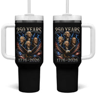 Founding Fathers USA 250th Anniversary Tumbler With Handle Vintage 250 Years 1776 2026 Patriotic Eagle American Flag