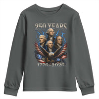 Founding Fathers USA 250th Anniversary Youth Sweatshirt Vintage 250 Years 1776 2026 Patriotic Eagle American Flag