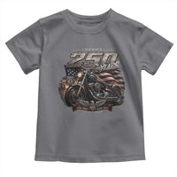 Retro Biker USA 250th Anniversary Toddler T Shirt Vintage Motorcycle American Flag Route 66 Highway