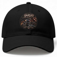 Retro Biker USA 250th Anniversary Baseball Cap Vintage 250 Years 1776 2026 Patriotic Motorcycle American Flag